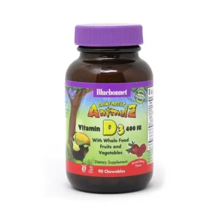 Bluebonnet Animalz Vitamin D3 400IU Mixed Berry Flavour