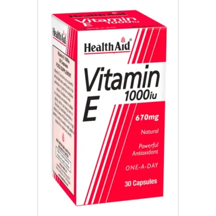 HealthAid Vitamin E 1000iu Natural -30 Capsules-