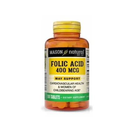 Mason Natural Folic Acid 400Mcg 100Tab