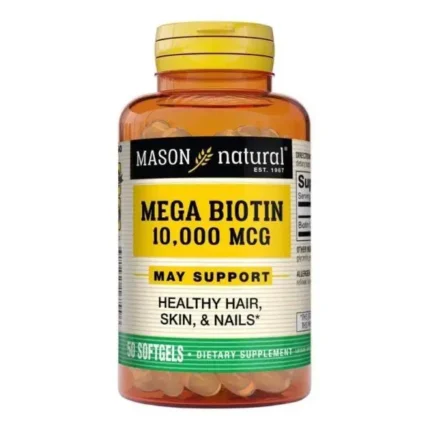 Mason Natural Mega Biotin 10000Mcg 50Softgel