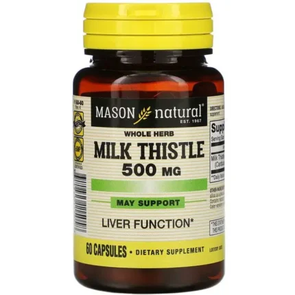 Mason Natural Milk Thistle 500Mg 60 Caps
