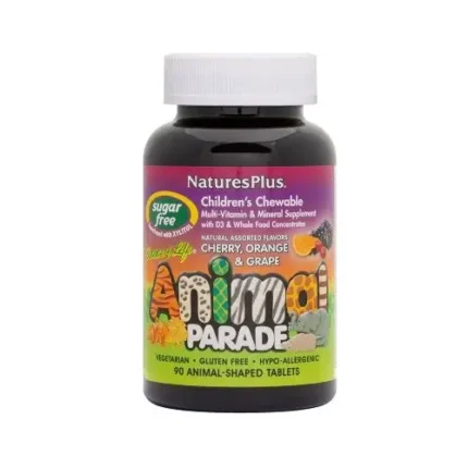 Natures Plus Animal Parade Sugar Free Children's Chewable Assorted Flavours