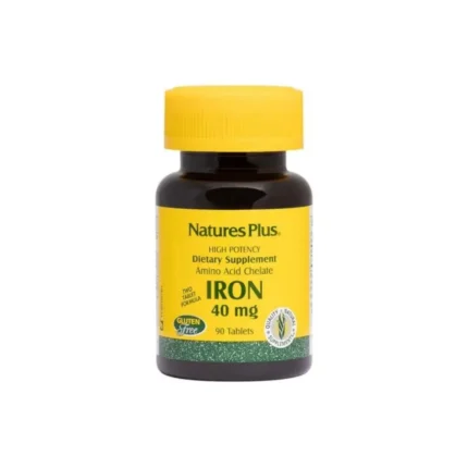 Natures Plus Iron 40mg Amino Acid Chelate