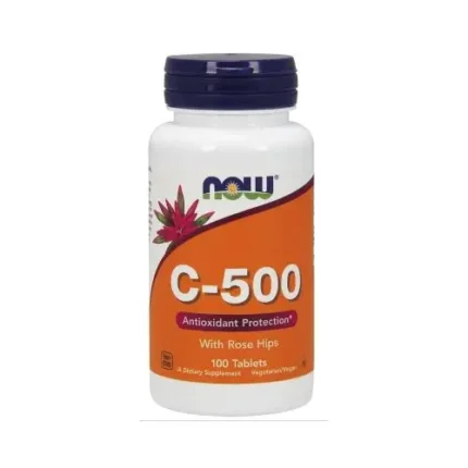 Now Vitamin C-500 Tablets With Rose Hips