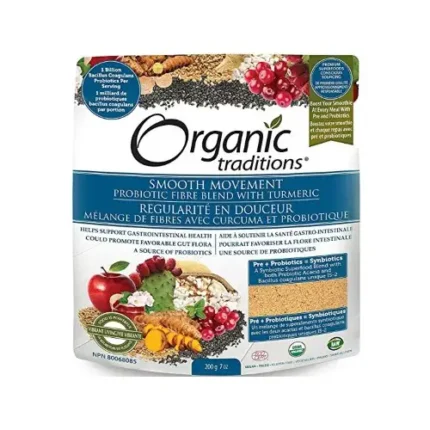 Organic Traditions Probiotic Fibre Blend With Turmeric