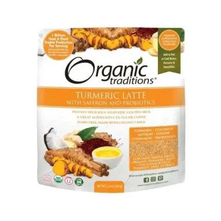 Organic Traditions Turmeric Latte With Saffron & Probiotics