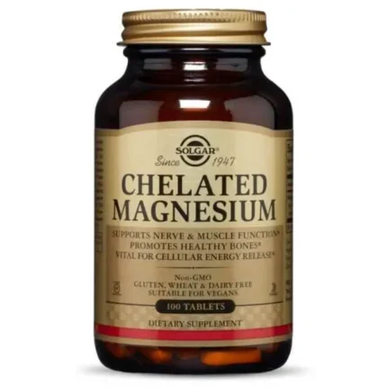 Solgar Chelated Magnesium – 100 Tablets –
