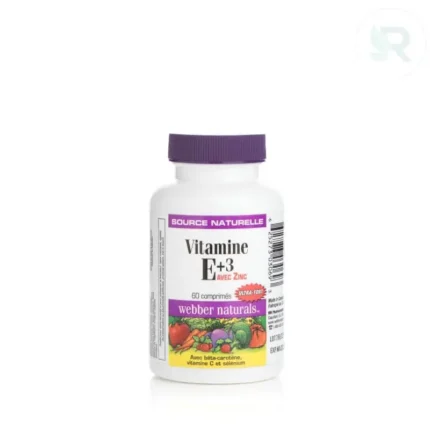 Webber Vitamin E+3 With Zinc - 60 tablets